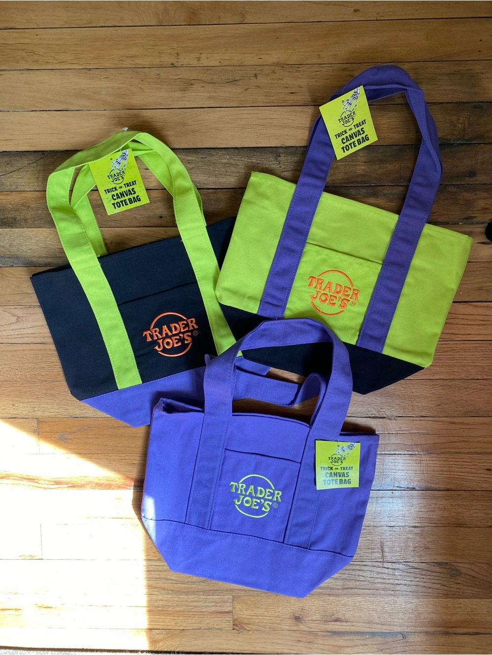 Trader Joe’s Trick or Treat Canvas Tote Bag - three color options available